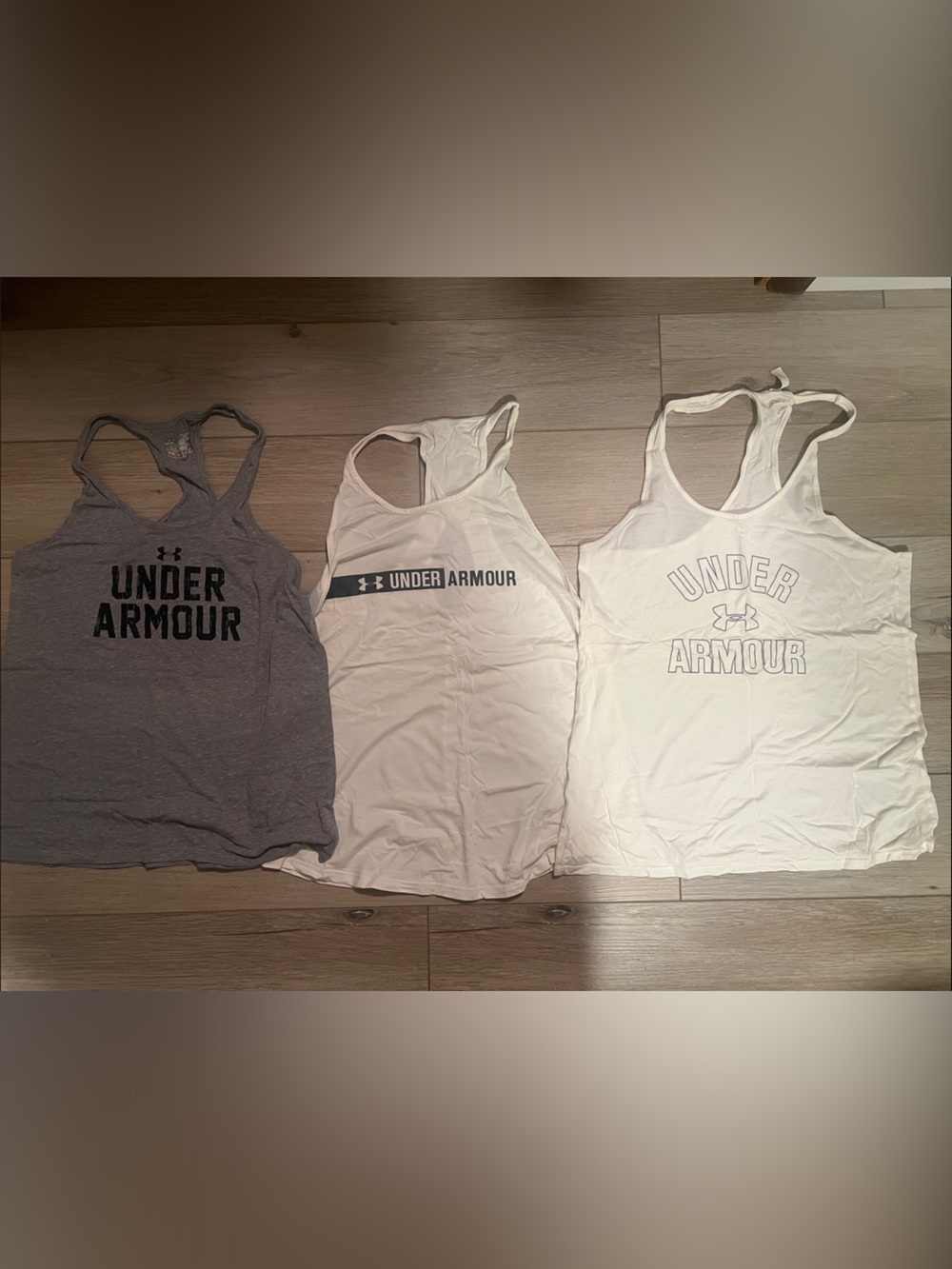 Under Armour Girls Tank Top Pack - Gray & White Racerbacks